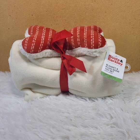 Boots & Barkley Blanket & Plush Bone Toy Set- NWT - Picture 1 of 5